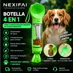 BOTELLA PORTATIL 4 EN 1 MULTIFUNCIONAL