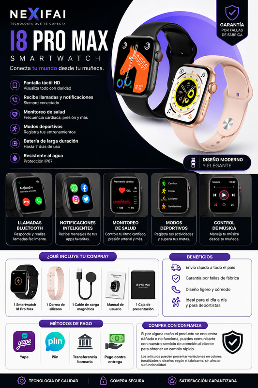 I8 Pro Max Relog Inteligente Smartwatch